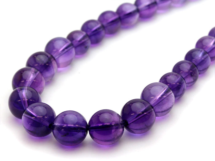 【卸】1連 アメジストAAA グラデーション ザンビア産 6mm〜12mm 限定 