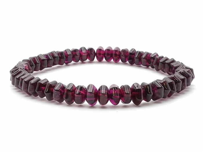 【卸】ブレスレット ロンデル型 ロードライトガーネットAA 7mm前後