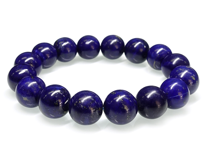 【卸】［現品No.2384］一点物！ブレスレット ラピスラズリAAA+ 11.5mm〜12.2mm