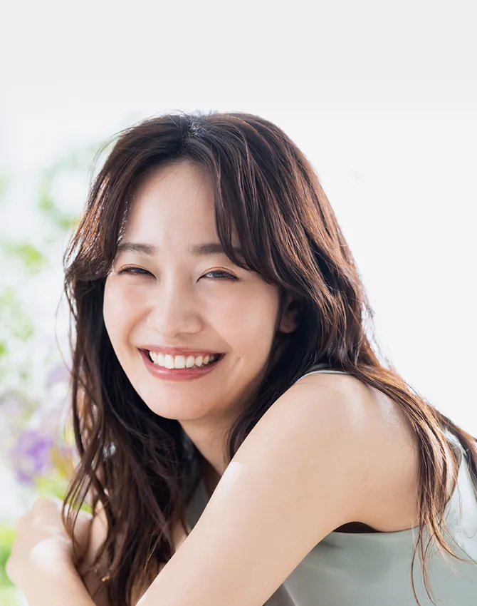 笑顔の女性