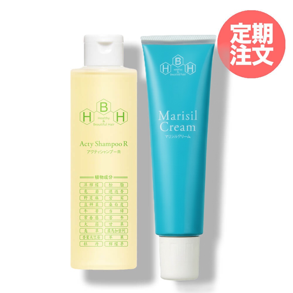 【定期】アクティシャンプーR（200ml）＆マリシルクリーム（150g）セット