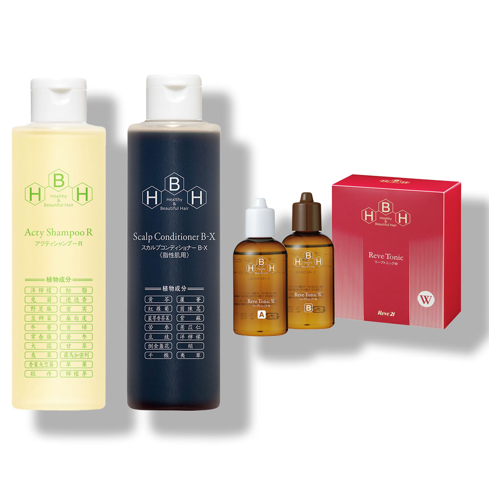 シャンプーR＆コンディショナーB-X＆リーブトニックW
