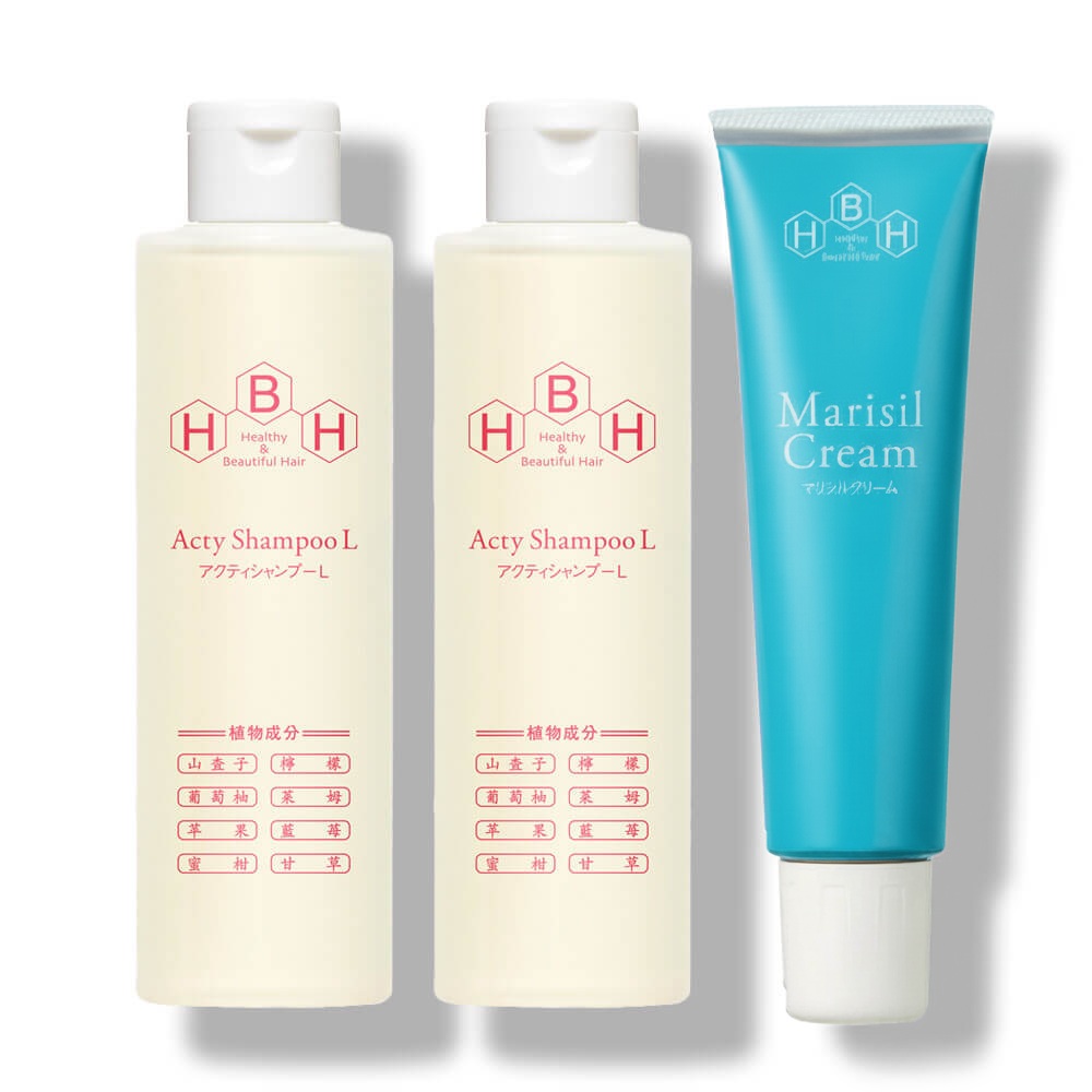マリエルセット（アクティシャンプーＬ×2本＆マリシルクリームセット）