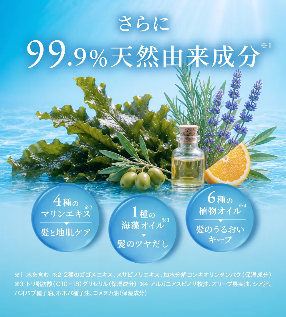 99.9%天然由来成分