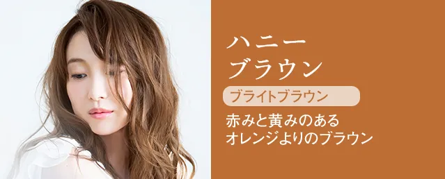 ハニーブラウン ブライトブラウン 赤みと黄みのあるオレンジよりのブラウン