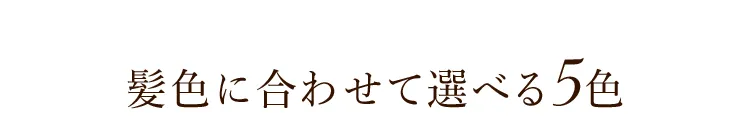 髪色に合わせて選べる5色
