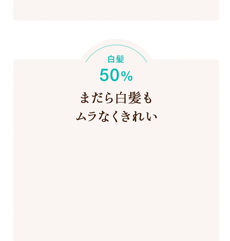 白髪50%
