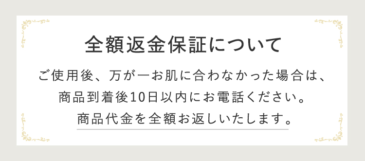 全額返金保証について
