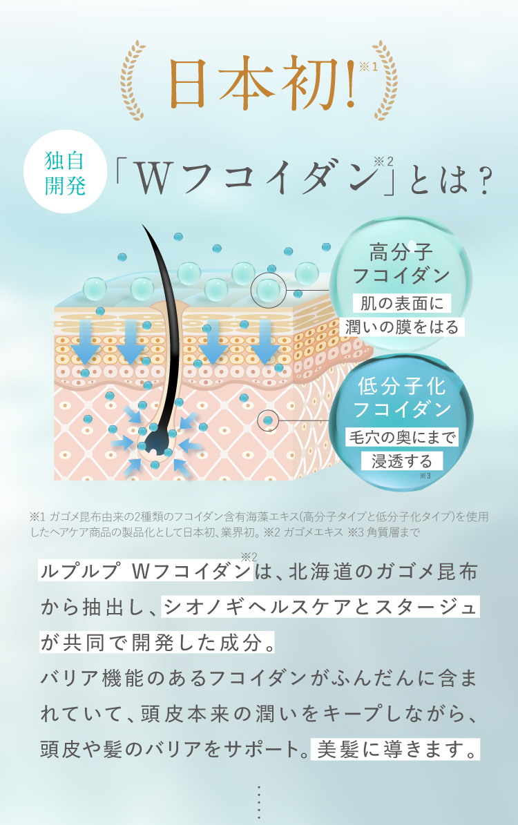 日本初！独自開発「Wフコイダン」とは？