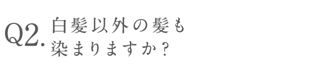 白髪以外の髪も染まりますか？