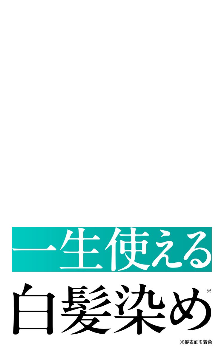 一生使える 白髪染め※ ※髪表面を着色