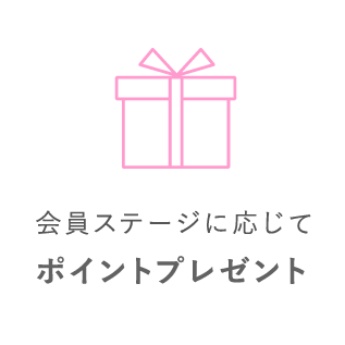 会員ステージに応じてポイントプレゼント