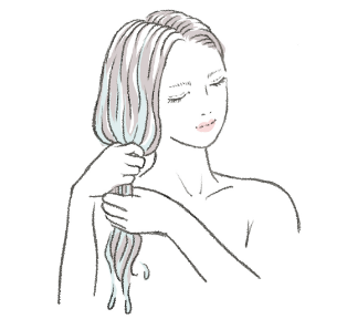STEP1 髪の水気をしっかりとります