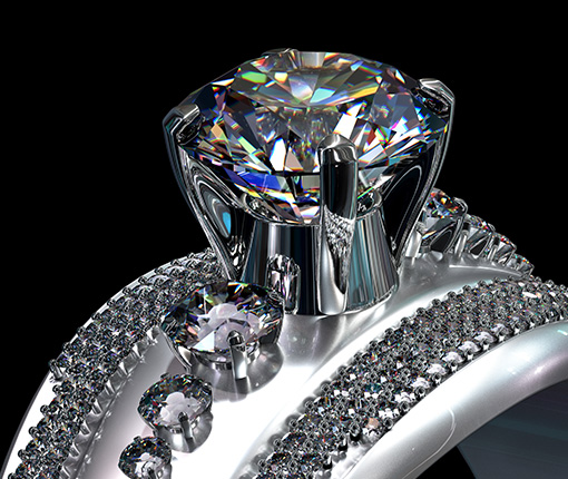 宝石プラチナ(白金)使用