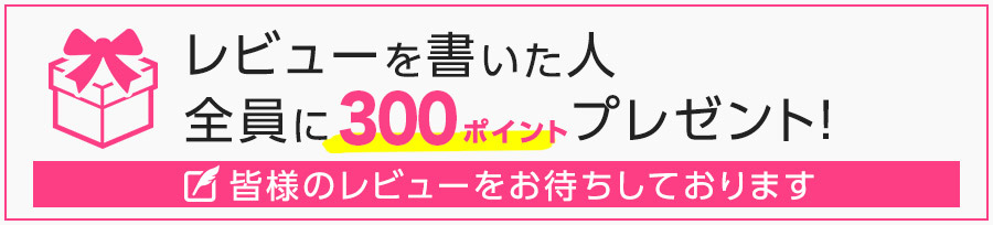 レビューで300ポイントプレゼント