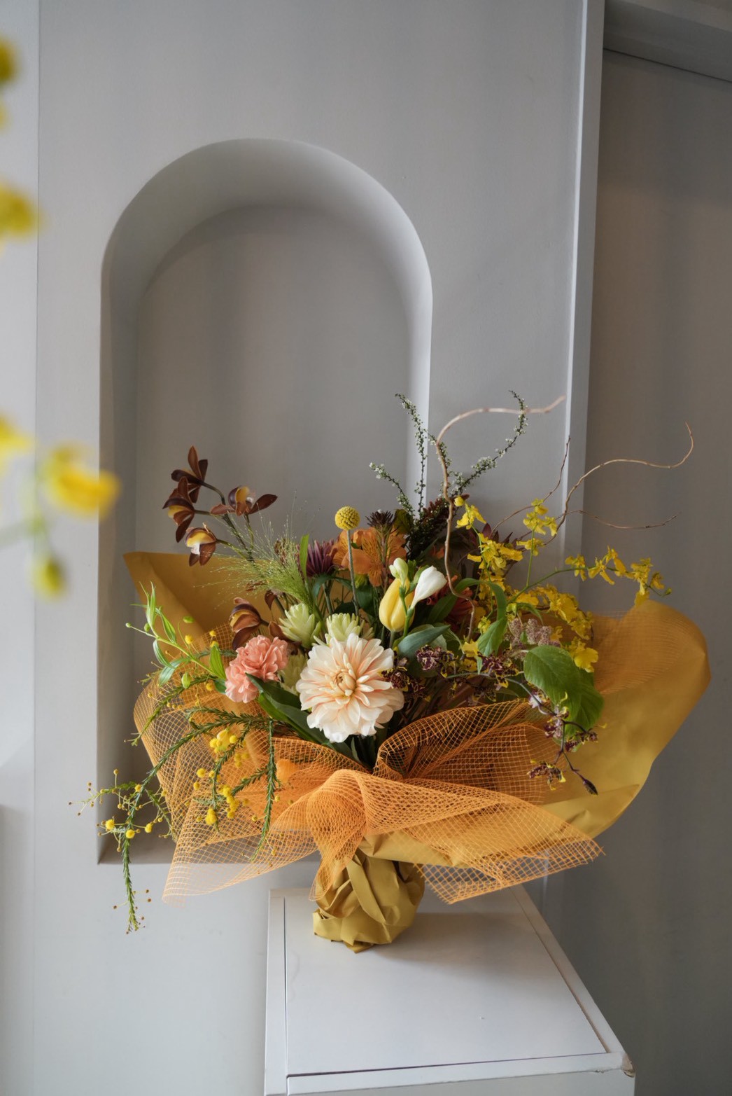 【母の日】みかんジュース＋クッキーセット お花のイメージ: cute／キュート, サイズ: mini