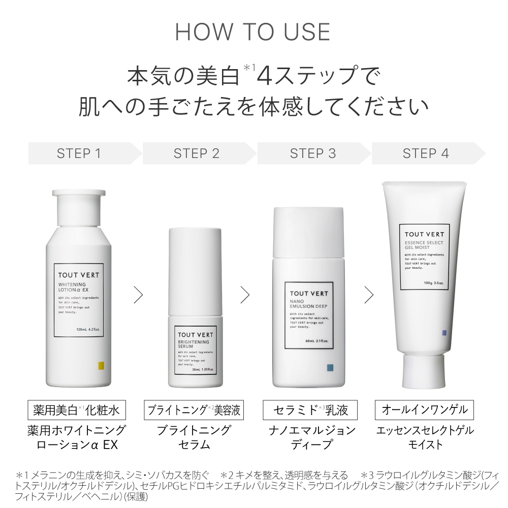 薬用美白・ホワイトニング4点セット