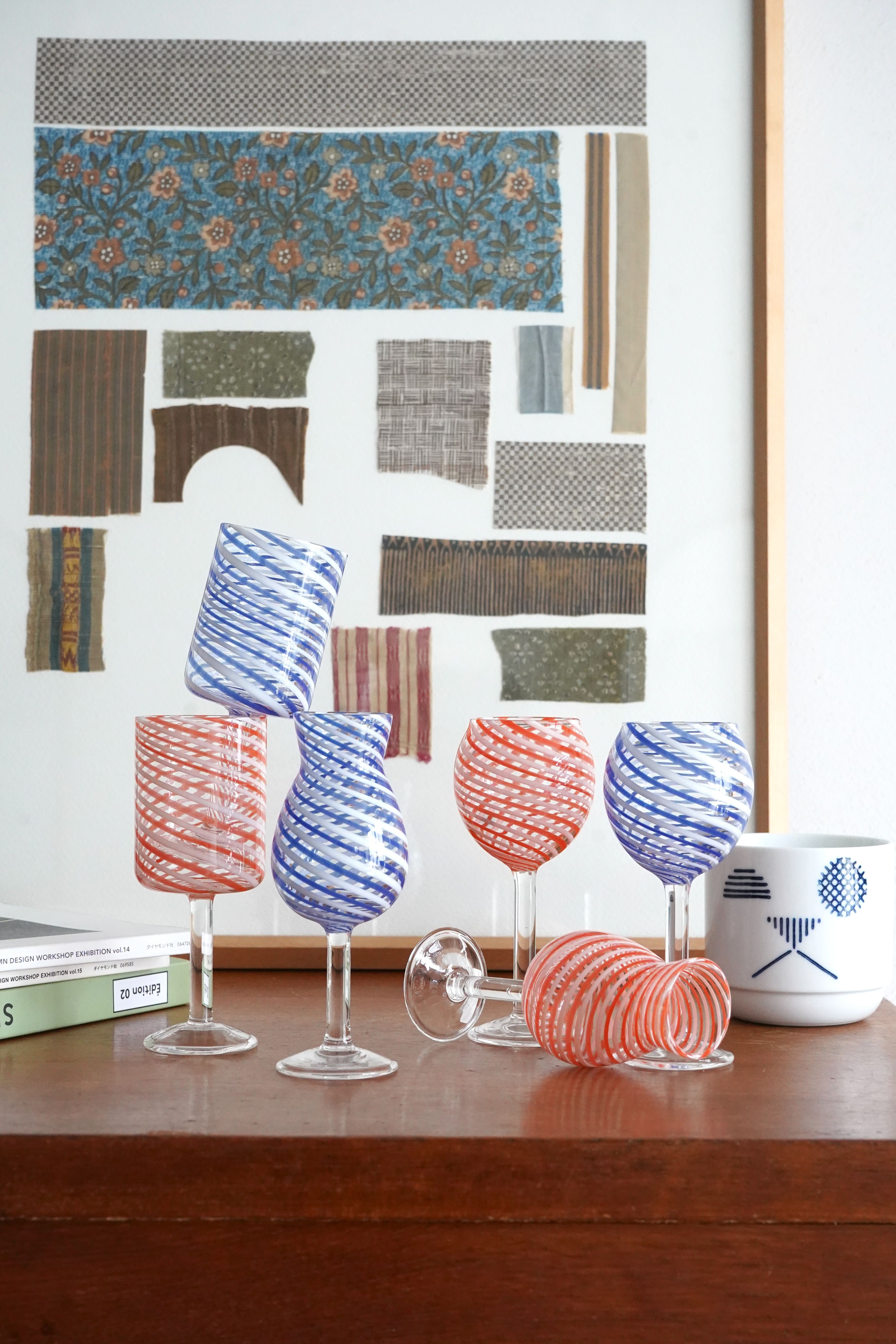 Stripe Mini Glass variation: blue A