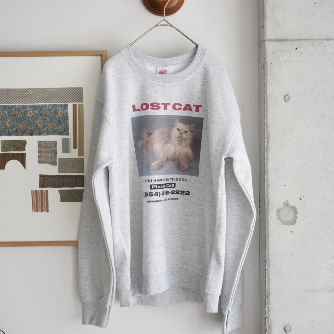 LOST CAT SWEAT T-SHIRTS size: S