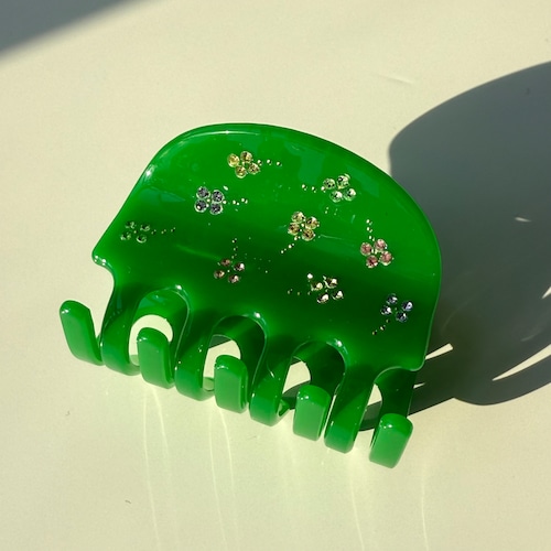 Flower Stone Clip color: green