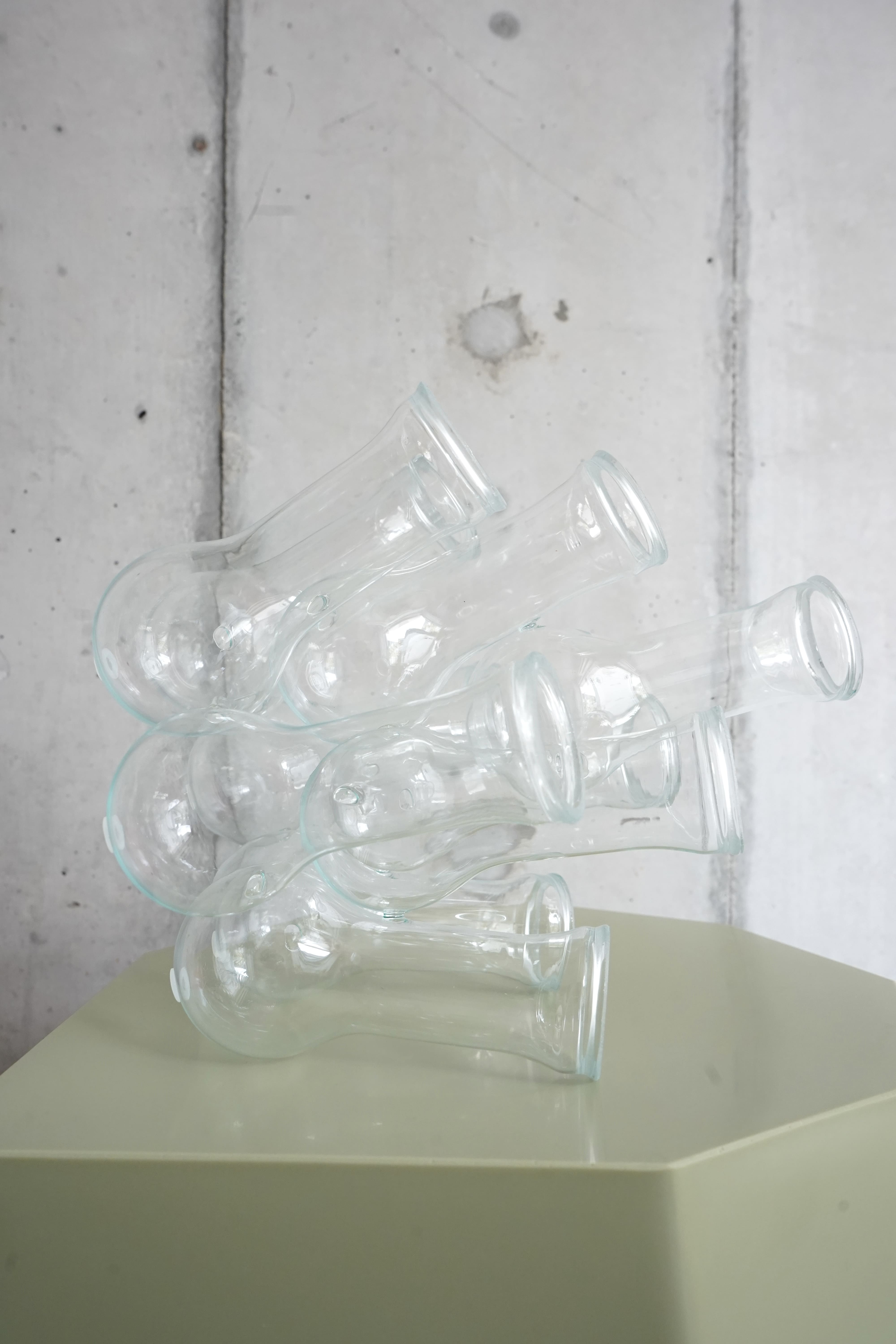 MULTI HOLE VASE (M) / clear