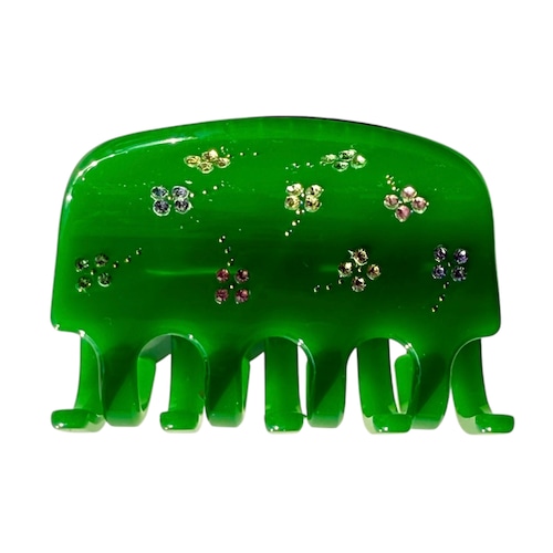 Flower Stone Clip color: green