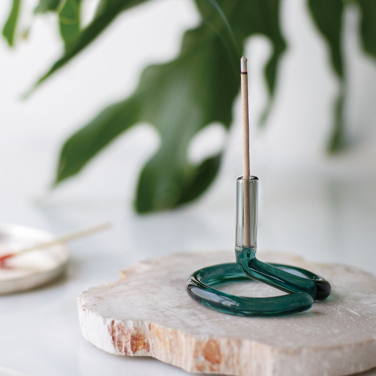 TWO TONE INCENSE HOLDER color: green