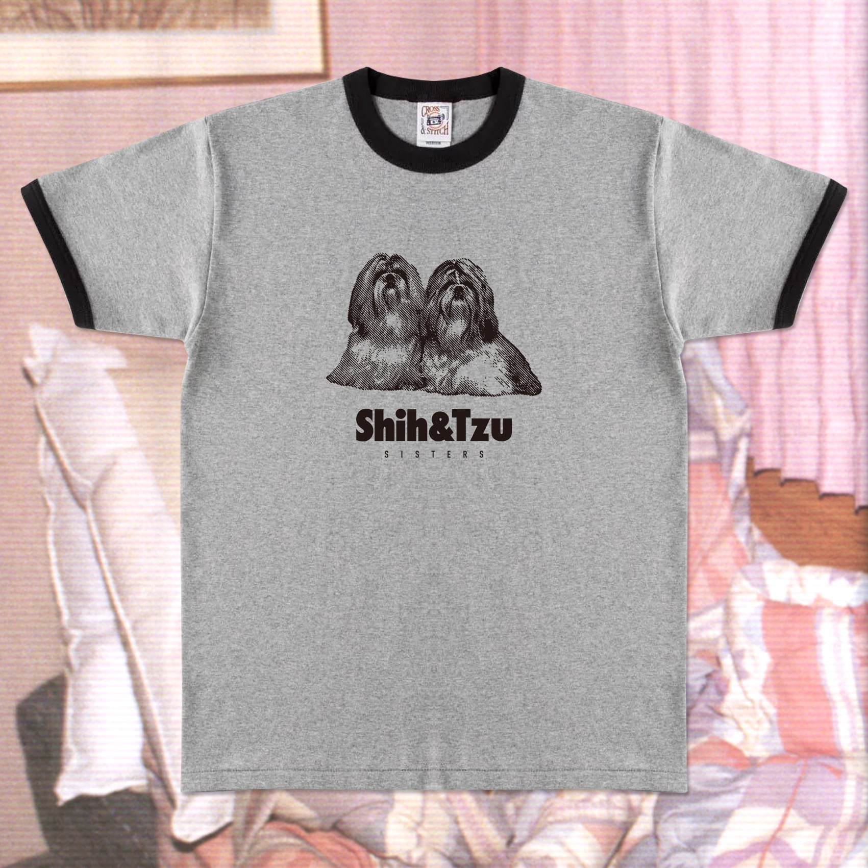 Shih&Tzu RINGER T-SHIRTS [ gray ] size: S