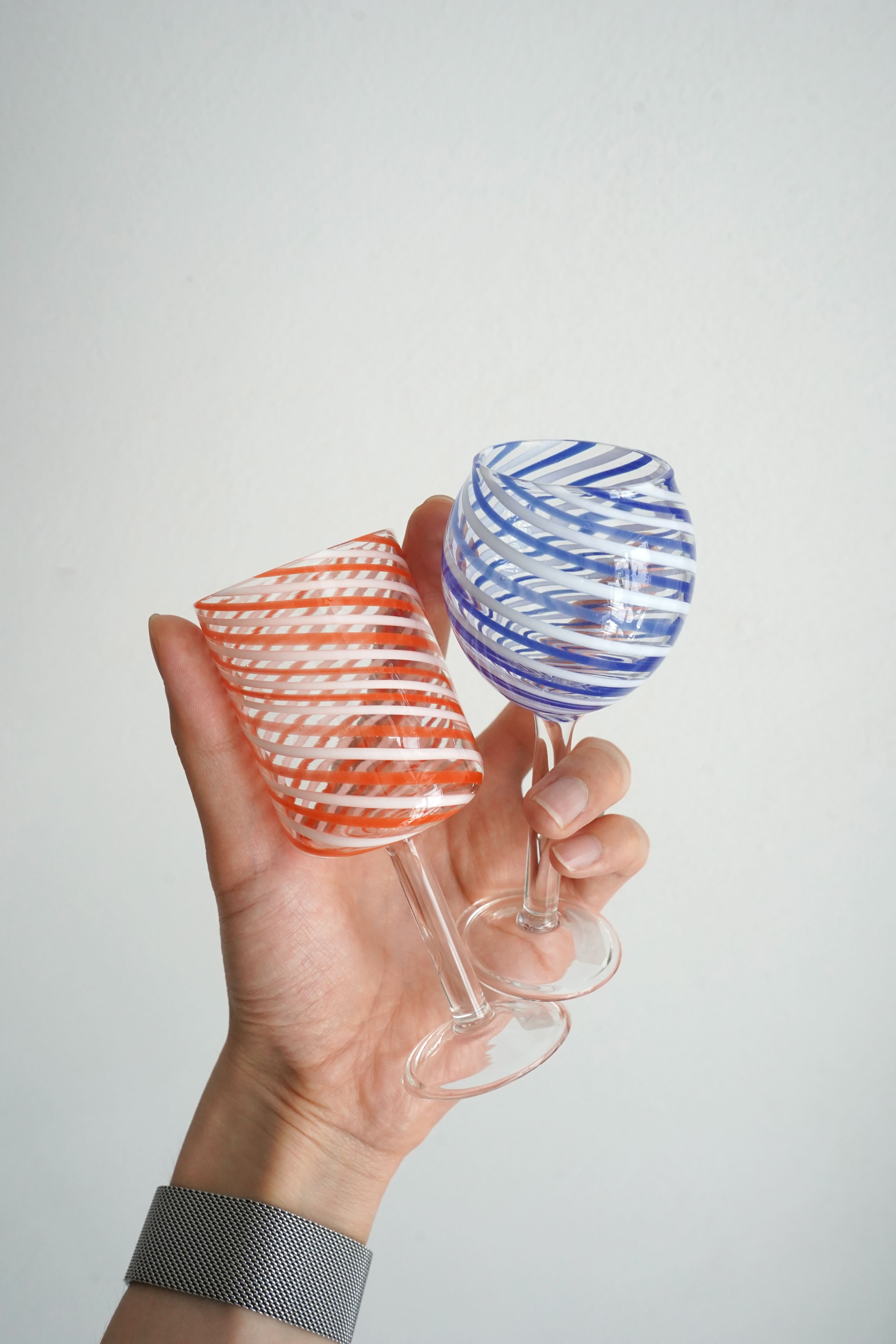 Stripe Mini Glass variation: blue A