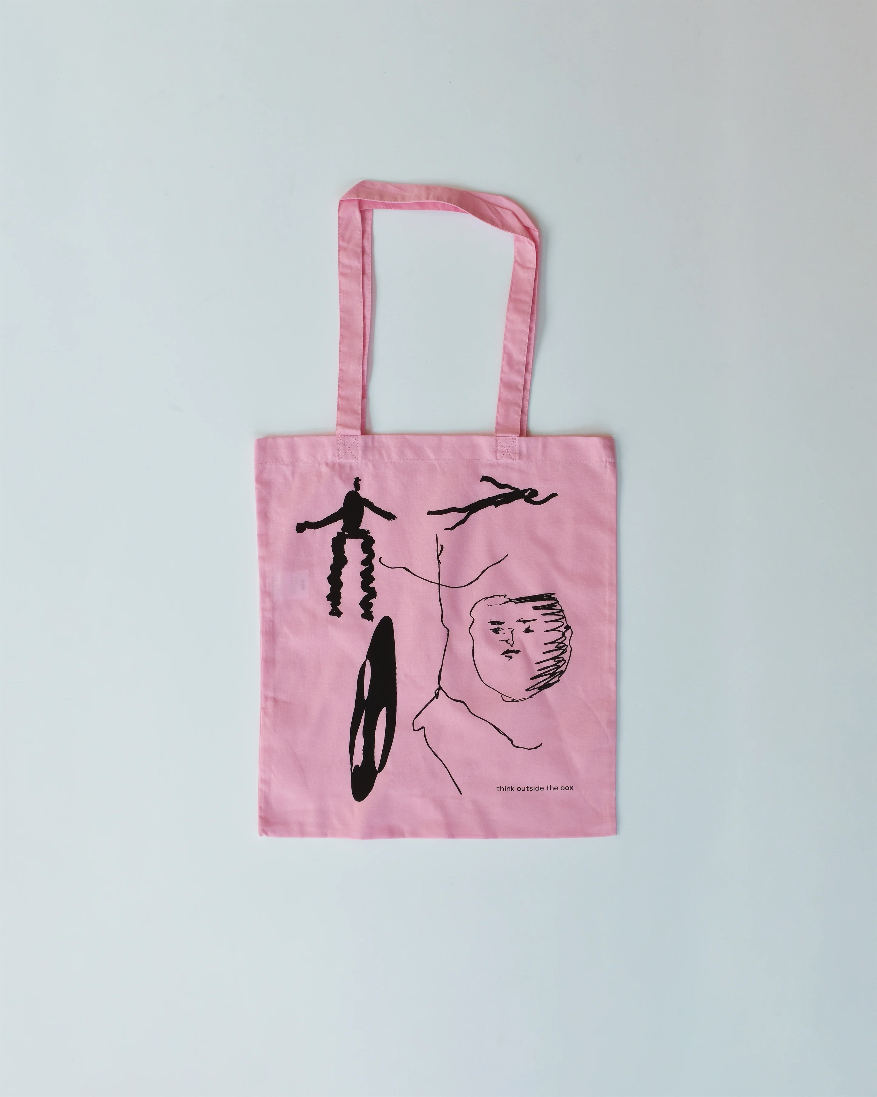 THINK OUTSIDE THE BOX TOTE BAG / pink