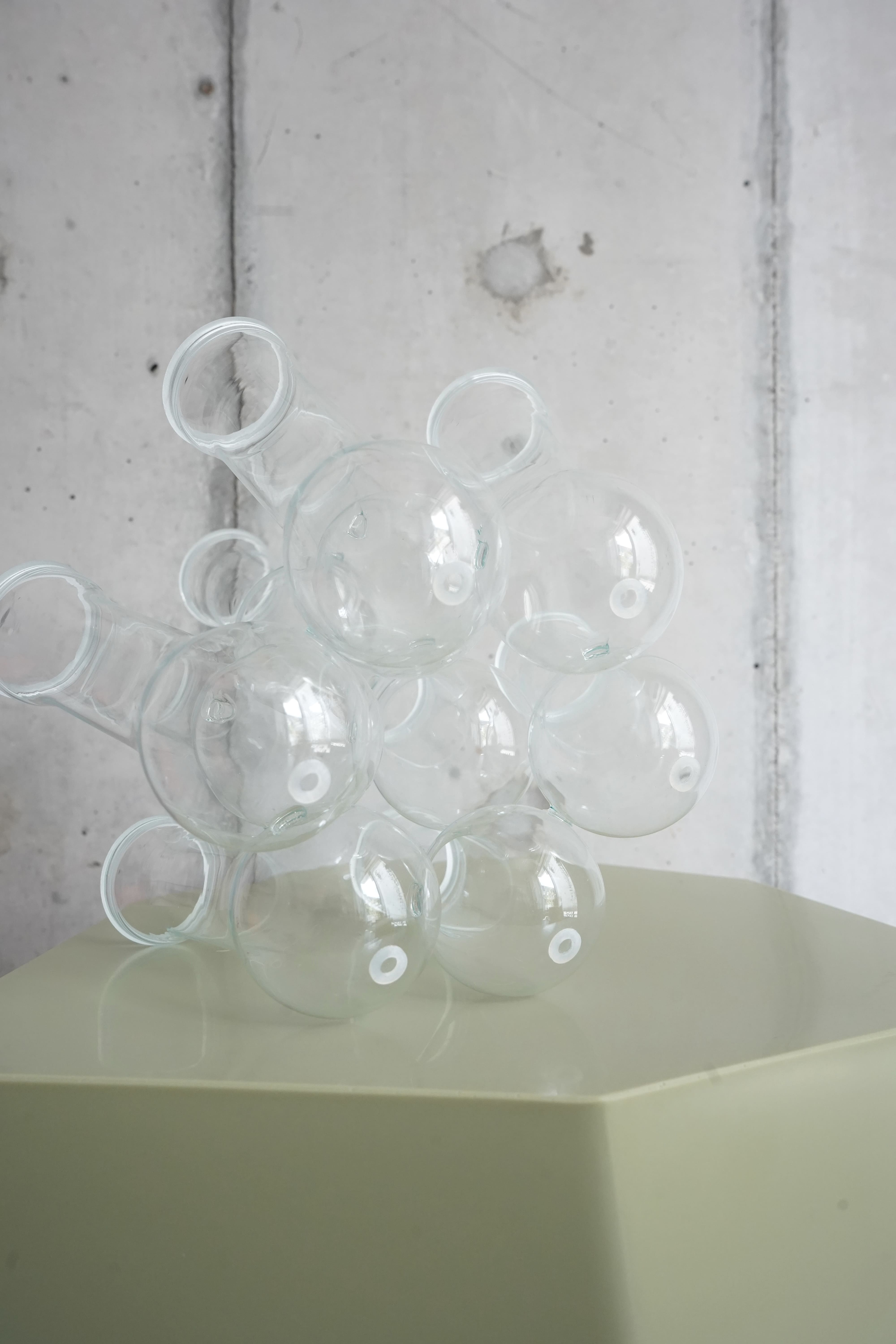 MULTI HOLE VASE (M) / clear