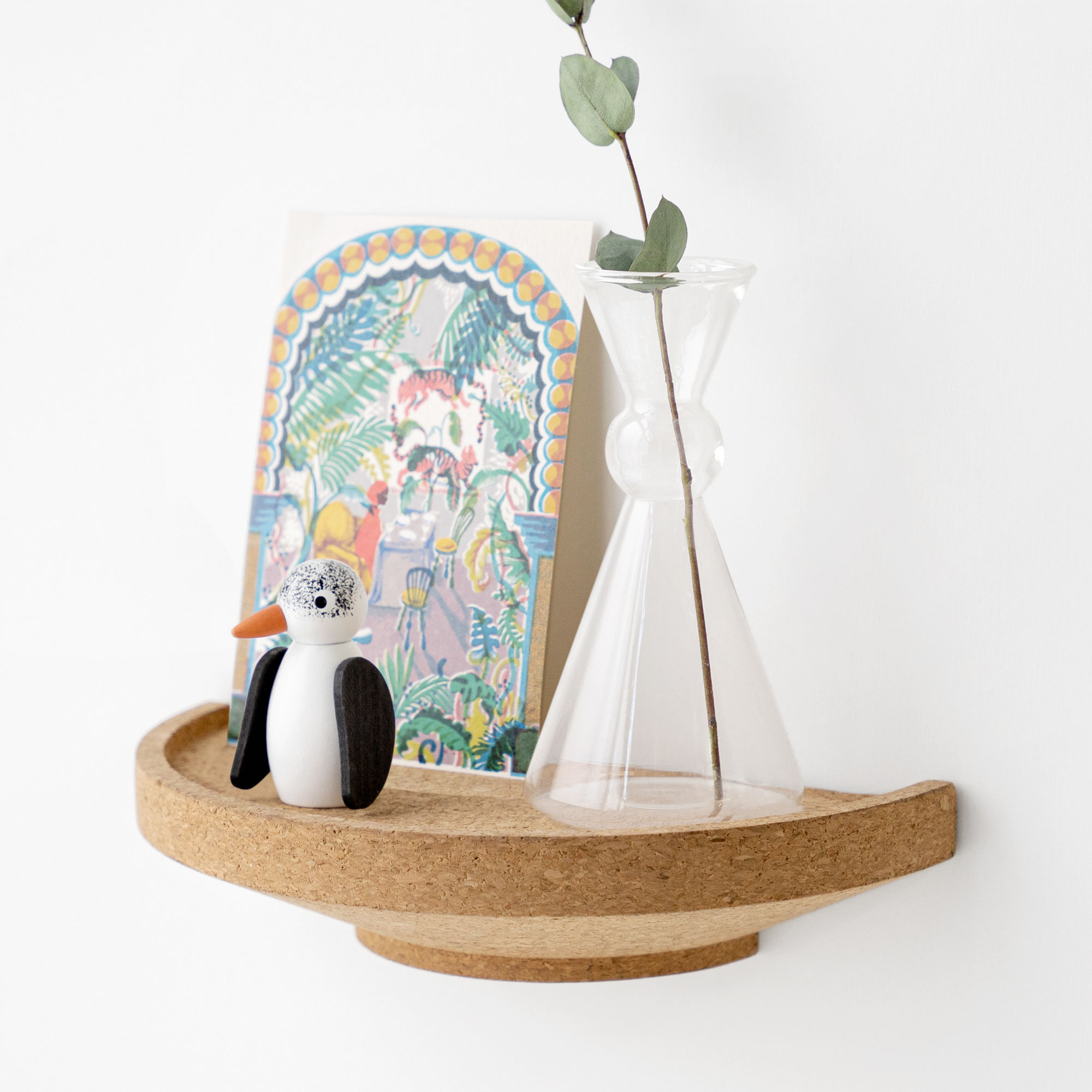 CORK WALL SHELF type: round