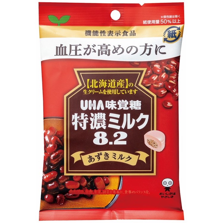 機能性表示食品 特濃ミルク8.2 あずきミルク 8袋セット |UHA味覚糖公式
