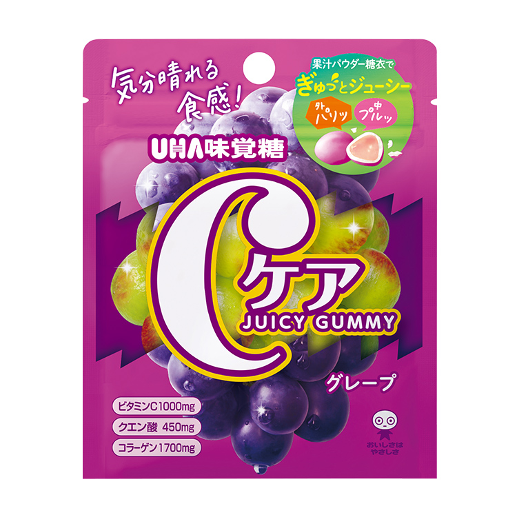 UHA味覚糖 グレープ味キャンディ 100袋入り キャンディの中から果汁100％グミの新感覚キャンディ UHA味覚糖
