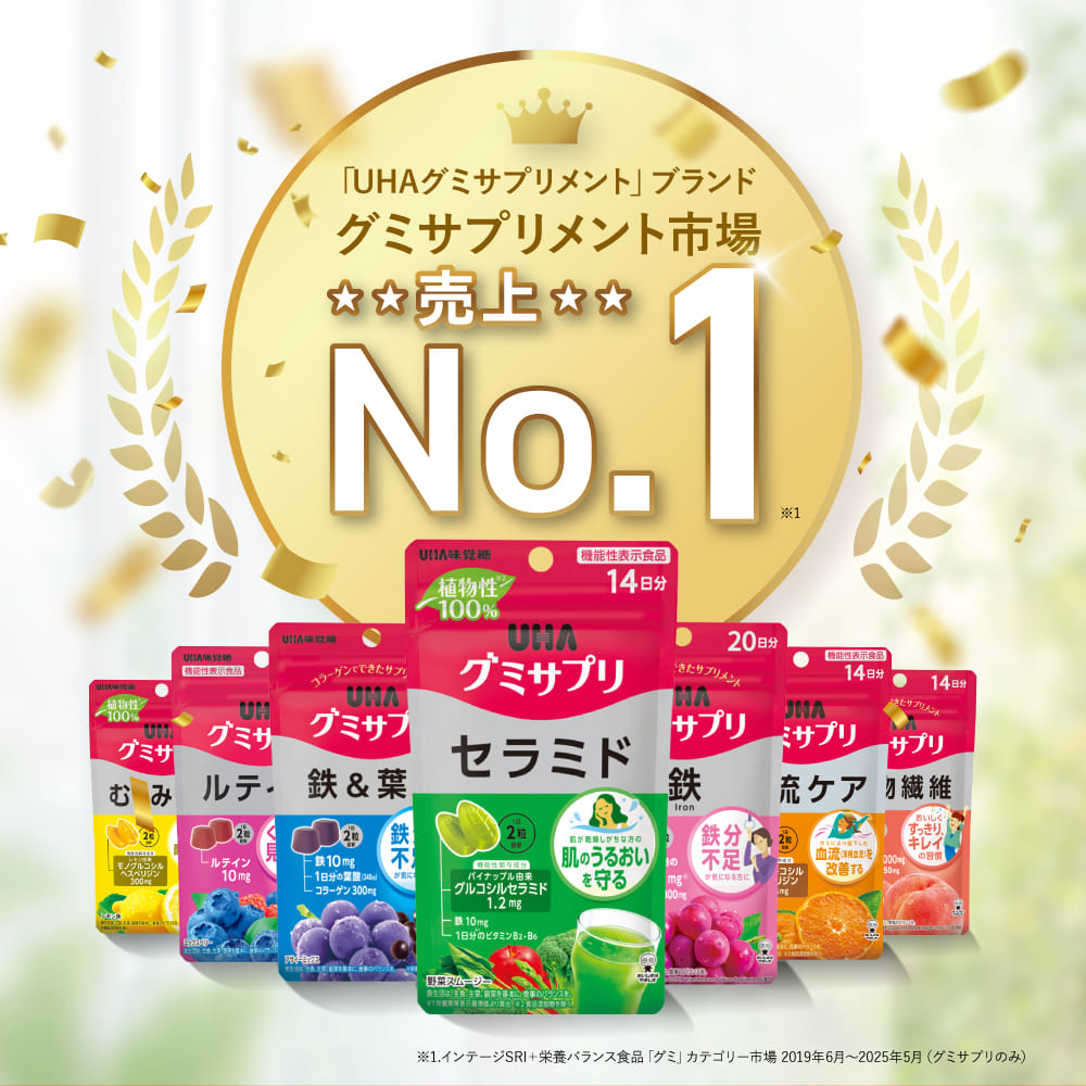 「UHAグミサプリメント」ブランド グミサプリメント市場 売上No.1