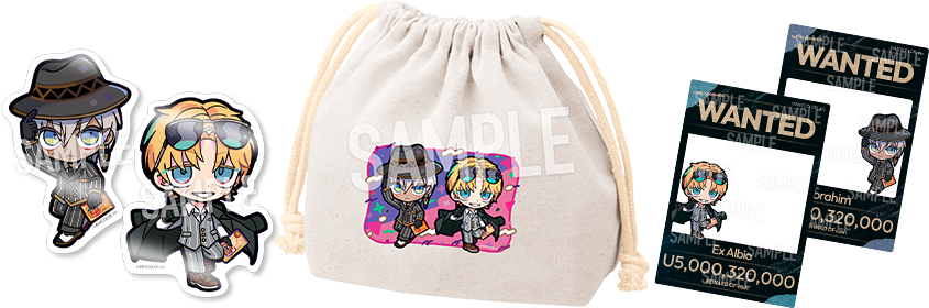 特製ポーチ・キャラステッカー・クリアカードのセットビジュアル