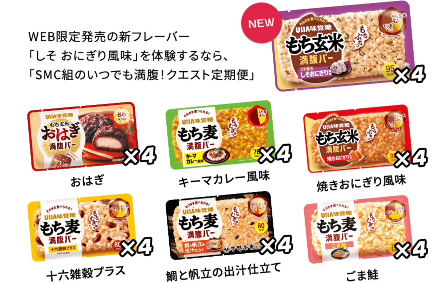 WEB限定発売の新フレーバー「しそ おにぎり風味」を体験するなら、「SMC組のいつでも満腹！クエスト定期便」