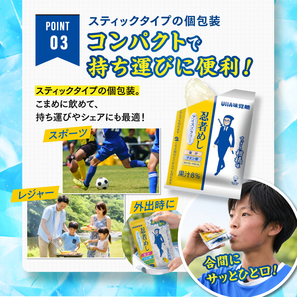 忍者式クールダウン 忍者めし アイスラリー｜UHA味覚糖公式オンライン