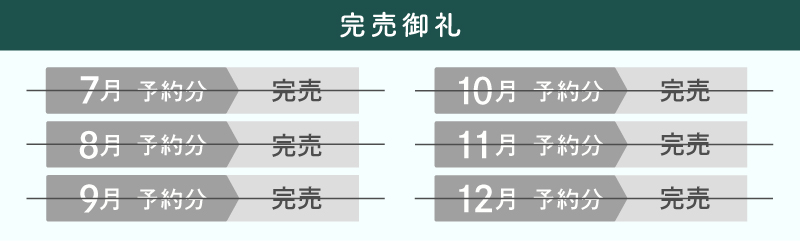 7,8,9,10,11月完売