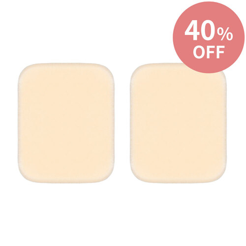 【40%OFF】しっとりスムースパフ2個セット