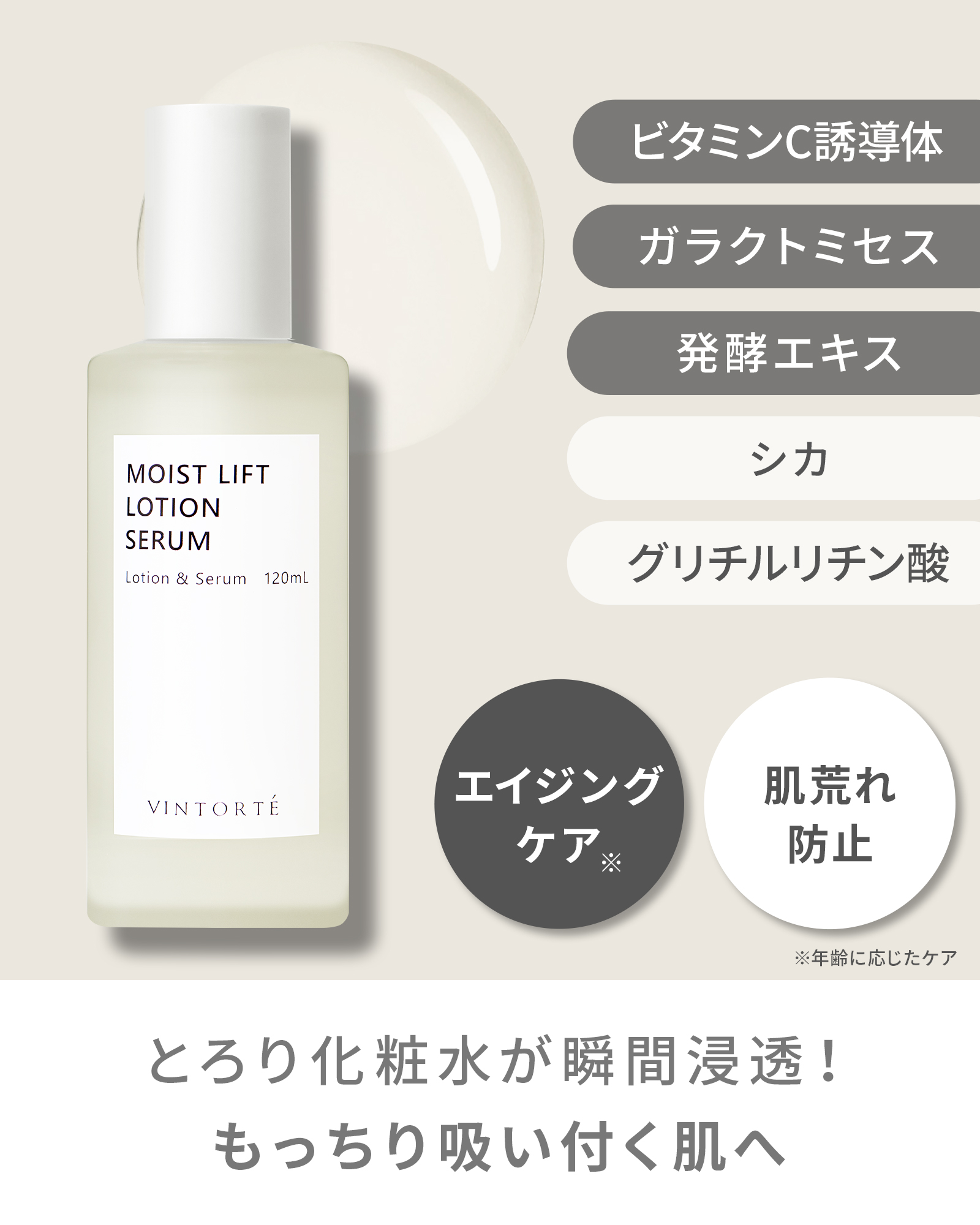 VINTORTE ヴァントルテ モイストリフト　スキンケア ６本セット スキンケア_モイストリフトシリーズ | ミネラルファンデーション