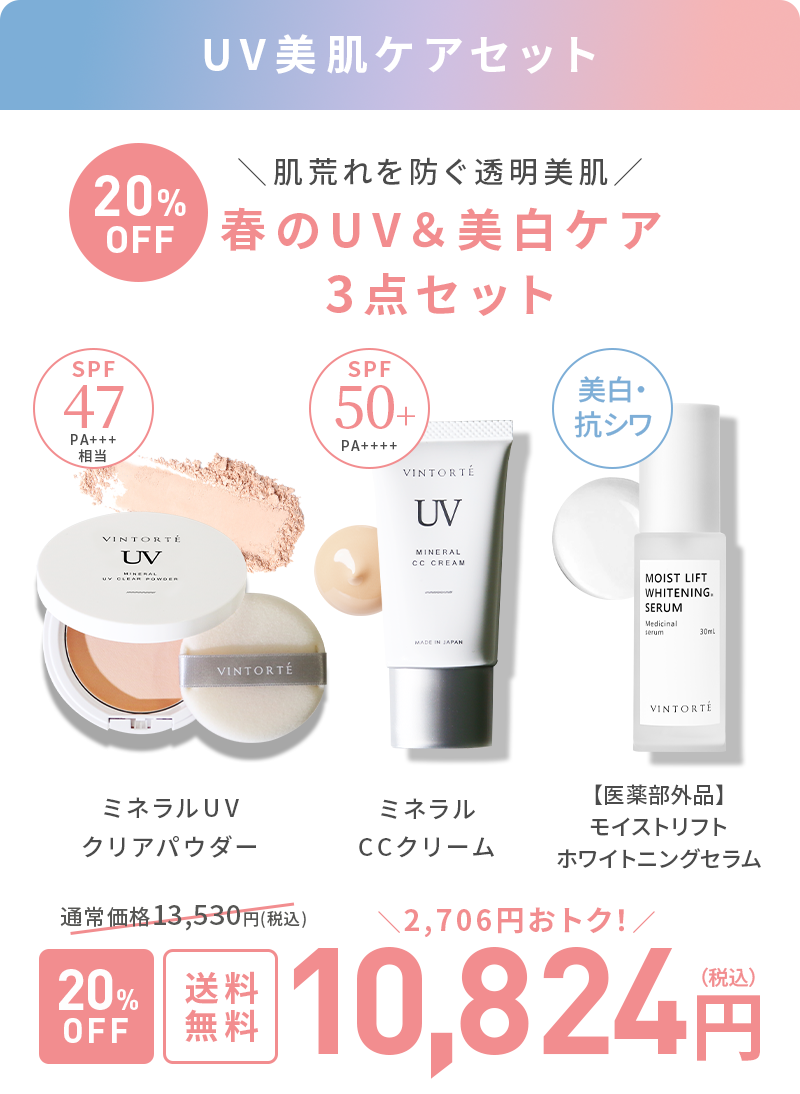 春のUV＆美白ケア3点セット 送料無料10,824円（税込）