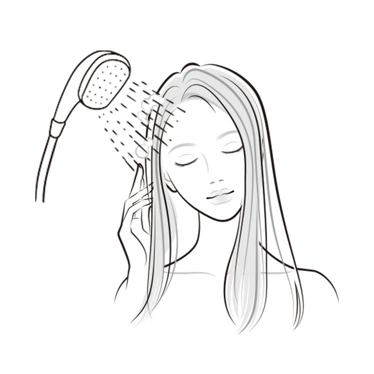 シャワーで流す