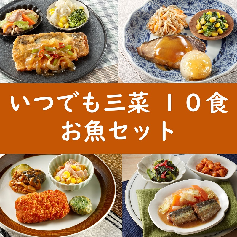 いつでも三菜10食セット お魚セット