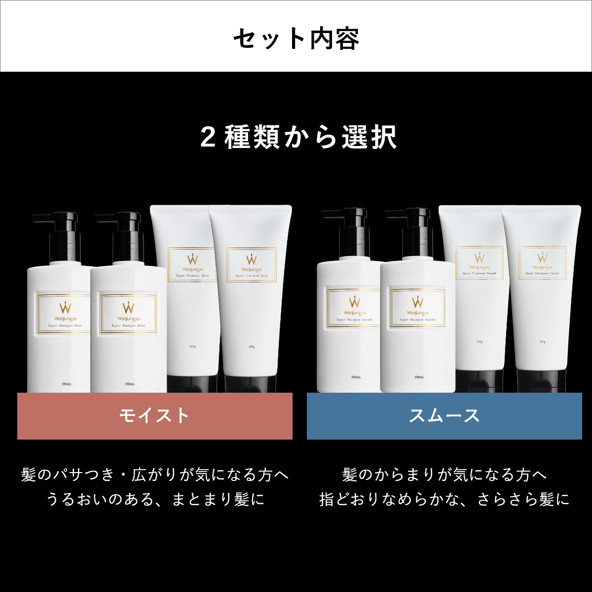 【おまけ付き】ウォンジョンヨヘア リペアライン シャンプー＆トリートメント本体セット