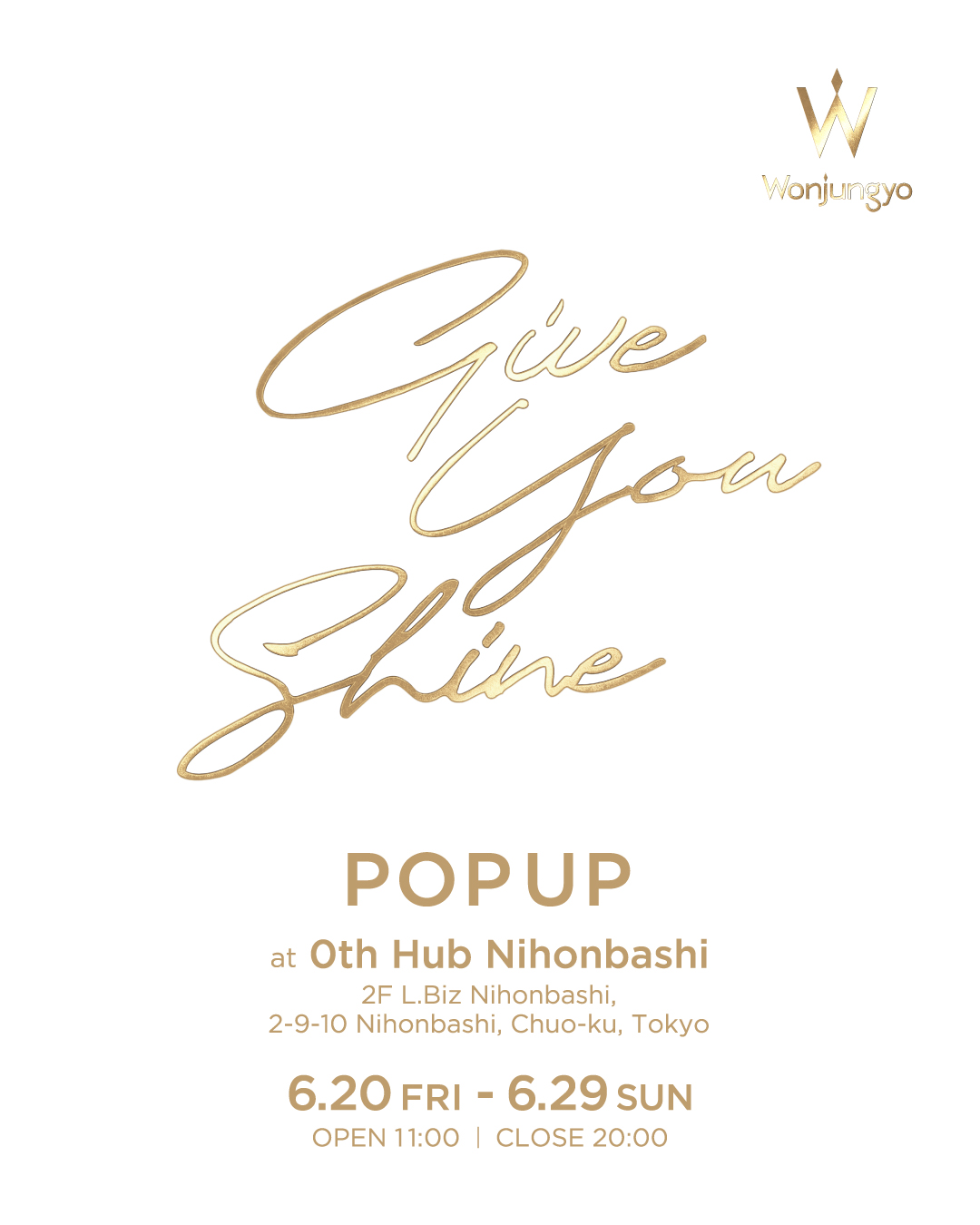 Wonjungyo Hair 日本橋POPUP 開催決定！