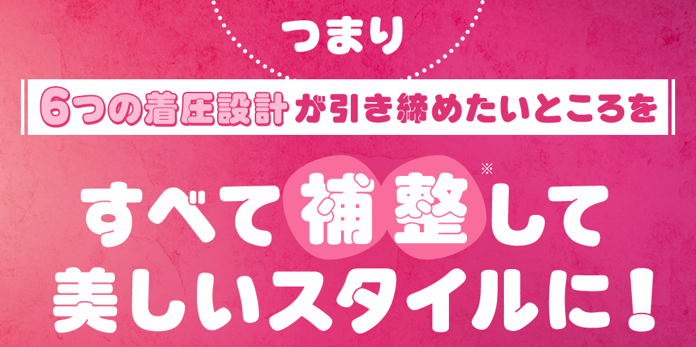6つの着圧設計が引き締めたいところを