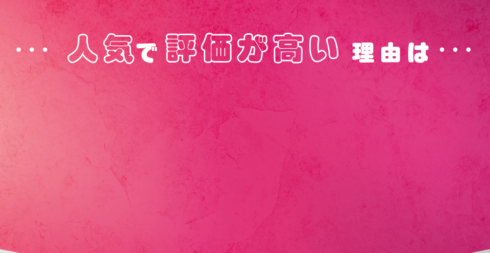 人気で評価が高い理由は…