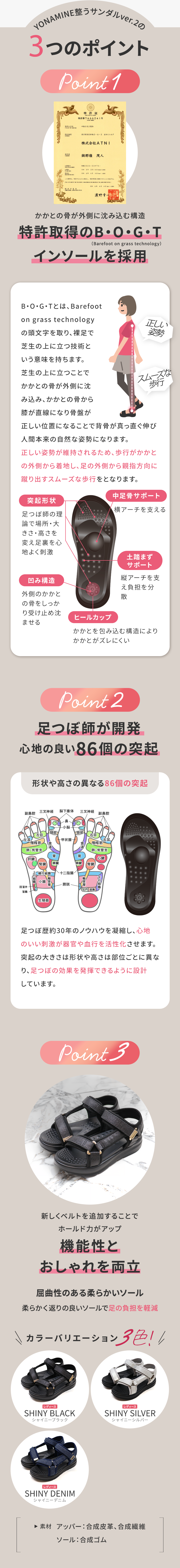 YONAMINE 整うルームシューズの3つのポイント