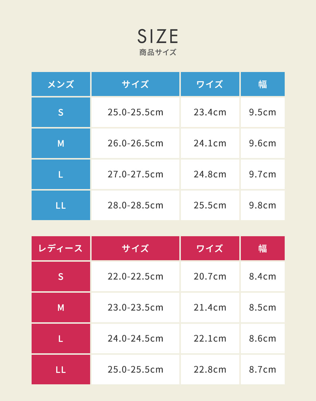 足元から骨格・背骨を整えるサンダル 商品サイズ